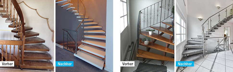 Vorher-nachher-Bilder 2 Treppenprojekte