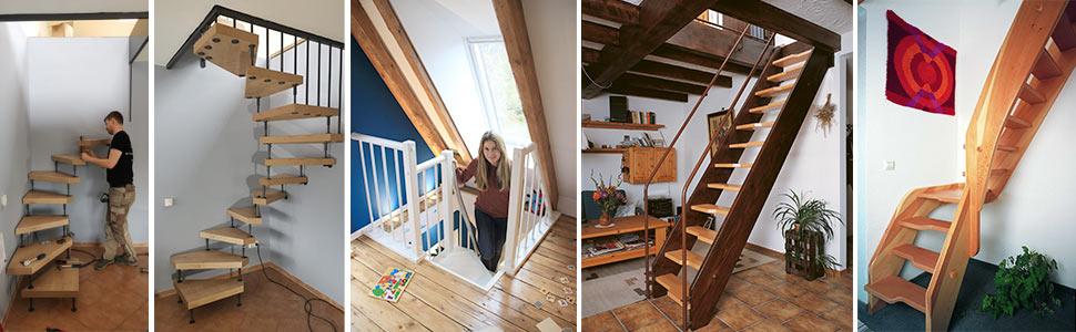 Raumspartreppen verschiedene Arten