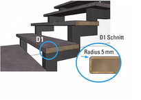 Postgeformte Sicherheitskante