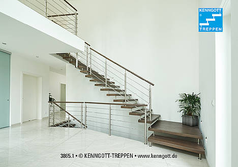 Treppengeländer aus Edelstahl - Modell Terzo